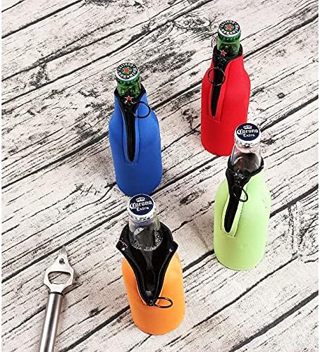 Ръкави-изолатори за бирени бутилки Juvale (4 опаковки) Неопреновый охладител с цип Различни цветове