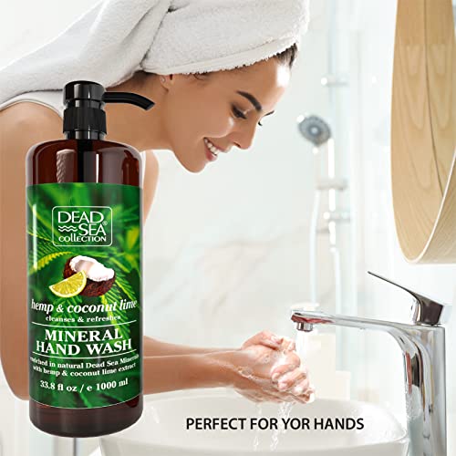 Течен сапун за ръце Dead Sea Collection с коноп, кокос и вар - Овлажняващ Гелевое Сапун за ръце с пищност -