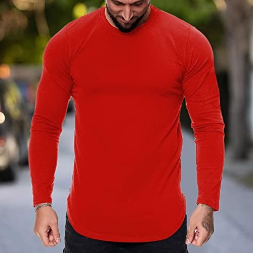 ZDDO/ мъжки Ризи с дълъг ръкав, Спортни тениски с кръгло деколте, Есенни тениски С миризмата, Ежедневни Спортни