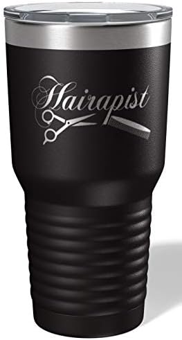 Т.е. Laserware Hairapist черен цвят за вашия стилист, фризьор или брадобрея. 30 мл Вакуумна чаша с двойни стени,