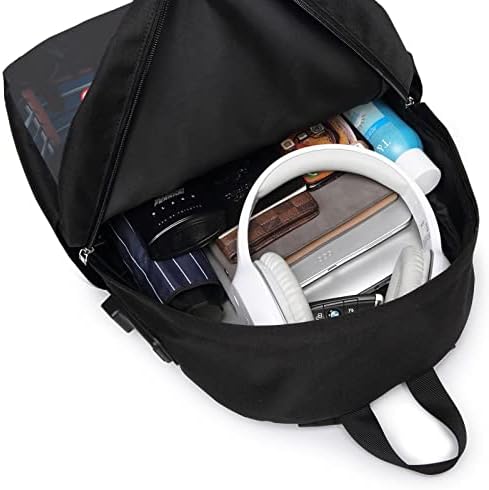 WOWUSUO Боксовия Раница за лаптоп за Мъже, Тънък Здрав Раница с USB порт, Пътна Ежедневни 17-инчовата Чанта За Лаптоп