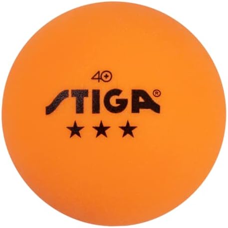 STIGA Tournament -Луксозни 3-звездни топки за пинг–понг – Официален размер и тегло 40 мм - Трайни и висококачествени