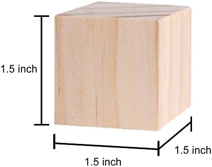 Supla 40шт 1,5 инча - Квадратни блокове от естествен масив дърво, Дървени Кубчета, Дървени Кубчета – за производството