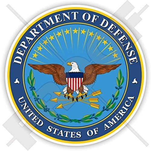 Печат на Министерството на отбраната на Съединените американски Щати. Американската vinyl стикер на бронята
