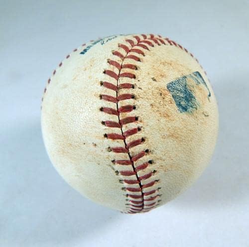 2021 Ню Йорк Метс Марлинс Използвани Бейзболни топки Маркус Strawman Исан Диас Фаул Топката - MLB Използвани