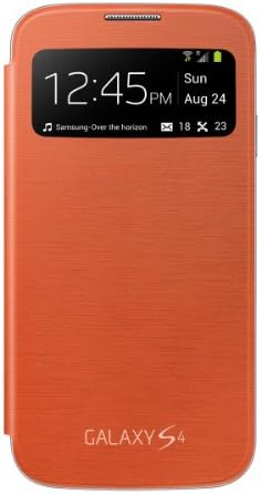 Калъф-за награда Samsung Galaxy S4 с панти капак S-View (оранжево) (спрян от производство производителя)