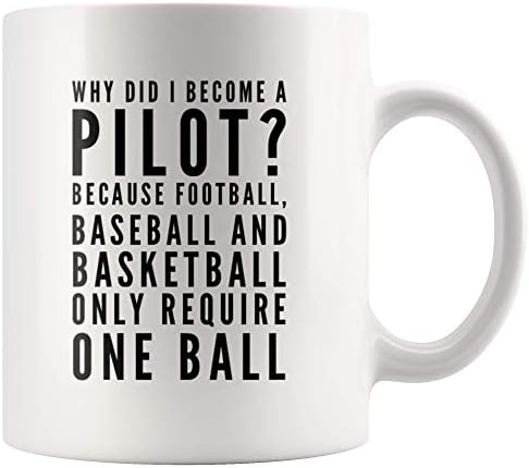 Панвола Защо станах Пилот Тъй като Футбол, Бейзбол И Баскетбол изискват оценка на един топката Саркастическая Кафеена Чаша 11 грама