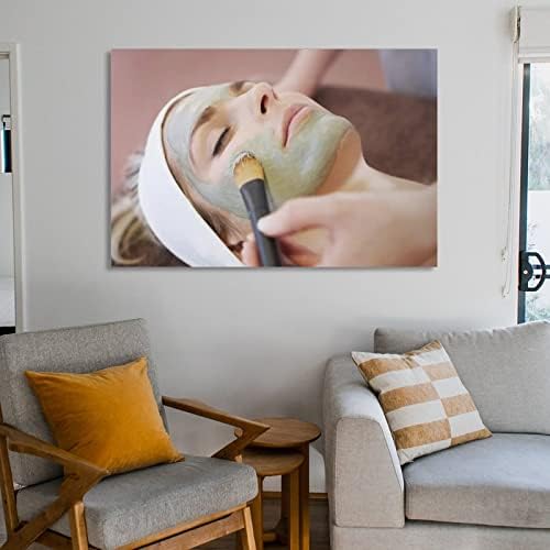 Художествен Плакат на Салон за Красота, Печат върху Платно, Почистваща терапия За Лице, Спа-Почистваща Маска,