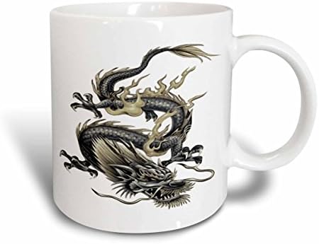 Керамична чаша 3dRose mug_63149_1 Щастлив дракон - дракон, китайският дракон, годината на дракона, китайската нова година, идея за подарък, ден на бащата, 11 грама, Многоцвете?