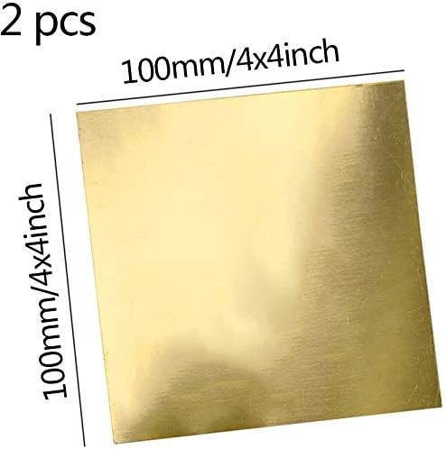 Меден лист от месинг LUCKNIGHT идеален за електрически проекти, 100 mm x 100 mm / 4x4 инча, дебелина: 3 мм /