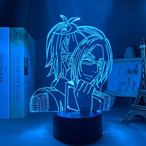 Аниме 3d Светлинна Атака на Титаните Hange Зоя Лампа за Дома, Подарък за Рожден Ден Манга Атака на Титаните