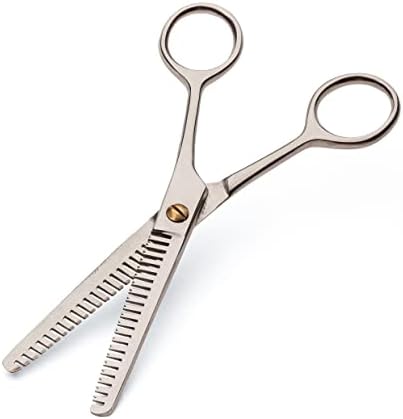 Професионални ножици за филировки коса Кингс Каунти Tools | От Неръждаема стомана с Микрозубьями размер 1 мм | Произведено във Франция | Дължина 5 см
