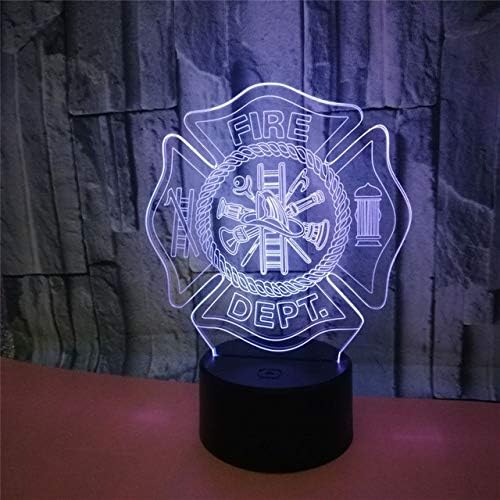 LLWWRR1 Форма на Пожарогасител 3D Илюзия Led Нощни Лампи USB Тъч Дистанционно Управление Настолна Лампа Атмосферното