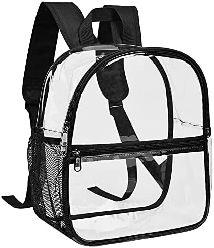 Одобрен Стадион раница USPECLARE Clear Mini Backpack, Водоустойчив Прозрачен Раница за работа и спортни събития...