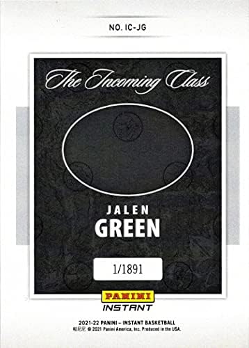 2021-22 Панини Instant Баскетбол IC-Карта начинаещ JG Джалена Грийн - 1-ва официалната картичка начинаещи -
