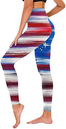 Дамски гамаши с висока талия American Eagle, Непрозрачни Спортни Панталони за Йога, в САЩ, на 4 юли, Гамаши в цял ръст