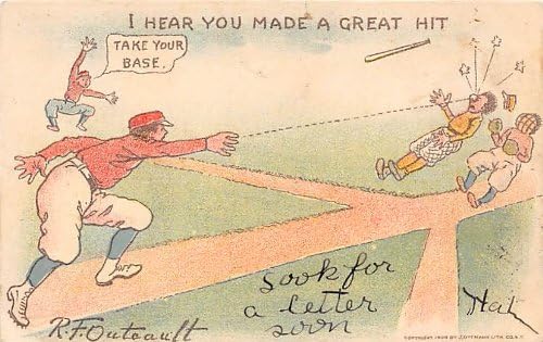Бейзболна Картичка с Базовия Топката