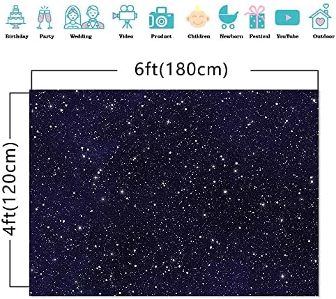 Нощното Небе Междузвездни Фонове Вселената Космическа Тема на Звездния Фон За Снимки 72 x 48 Галактика Звезда Деца Момче на 1-ви Рожден Ден Снимка на Фона на Банер За Д