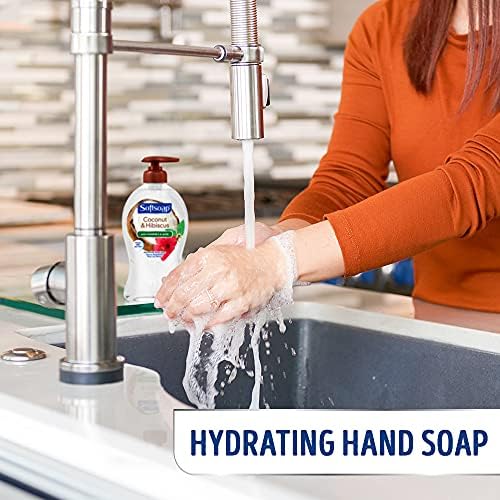 Овлажняващ Течен сапун за ръце Softsoap с добавянето на кокосови и хибискус - 50 течни унции