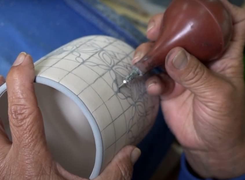 Ръчно декориран Керамични гарафа за алкохол: Автентичен Уникален Стилен гарафа ръчно изработени, 47 грама (1400