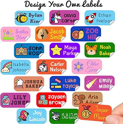 100 x Персонализирани вписан на етикети | - Добри етикети за детска градина и ученически пособия | Сладки етикети