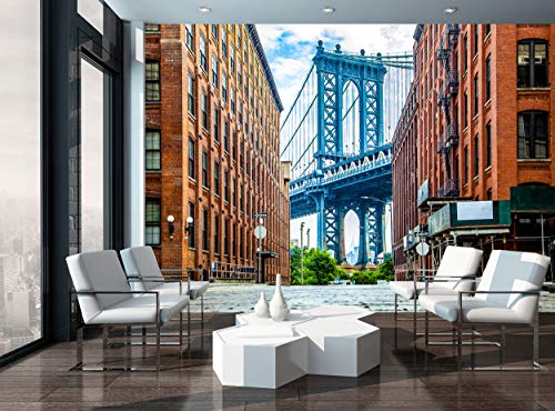 Фотообои – Манхэттенский мост – Стенни Пана с Участието на Бруклин, Ню Йорк, Изображение Стенен декор (144x100