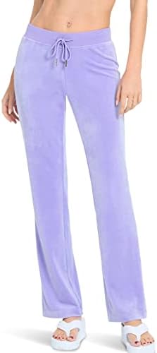 Велурени панталони Juicy Couture с Оребрена талия и завязками
