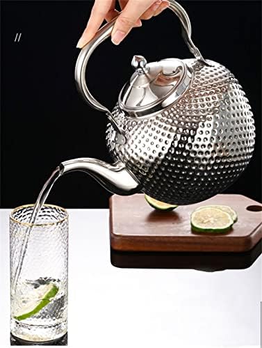 LDCHNH Повдигаща дръжка на чайник от неръждаема стомана с чайным филтър Сребрист или златист цвят е Подходящ