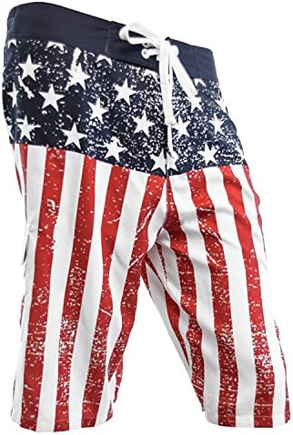 Мъжки къси панталони Calhoun с Потертым Флага на САЩ