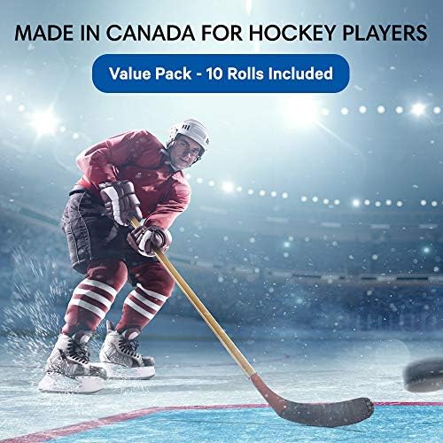 спортна лента SportsTape прозрачна хокейна лента - за чорапи и оборудване, лесно се разтяга и е препълнен (10 опаковки), един размер