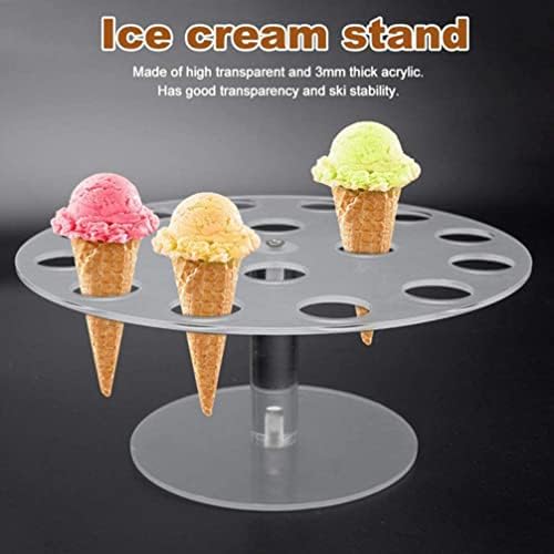 Притежател на Оръжие Сладолед с Японския Интериор UPKOCH, Прозрачна Поставка за хранене на 16 Дупки, Акрилна