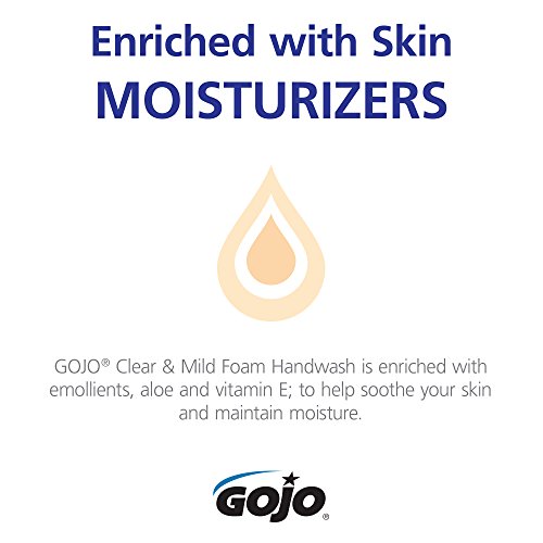 Препарат за измиване на ръцете GOJO с прозрачна и с мека пяна, сертифицирано EcoLogo, 700 мл за зареждане на сапун за ръце с ръчен дозатор GOJO ADX-7 (опаковка от 4 броя) - 8711-04