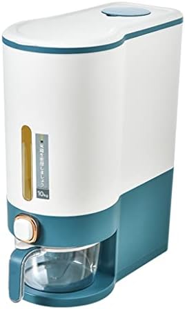 XBWEI 5/10 кг Домашно Оризово Кофа Пластмасова Многофункционална Хладилна Резервоар за съхранение на многозернистых зърна и люспи (Цвят: синьо размер: 10 кг)
