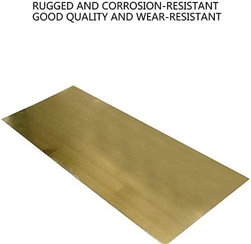 Медни листа фолио YIWANGO Месинг лист Суровини, за обработка на метали Латунная плоча Медни листа (Размер: 1x300x300 мм)