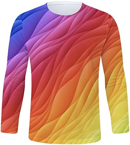2023 Нова Мъжка Лятна Мода Ежедневни тениски С 3D Дигитален Печат, Отгоре с Дълъг Ръкав, по-Големи Размери,