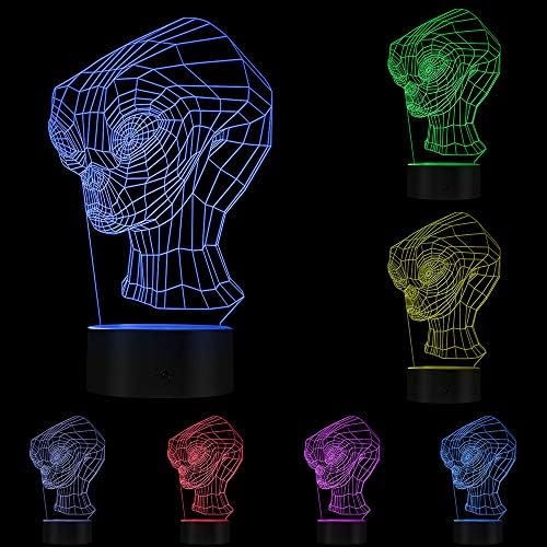 Извънземни 3D Светлини Оптична Илюзия Чужденец Led Нощно Осветление Детска Стая Декор Сос Човек 3D Холограма