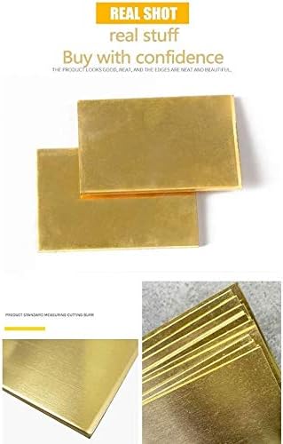 YIWANGO Месинг лист с Дебелина 0,11 инча, Меден лист 8х8 инча за обработка на метали, различни спецификации, Лист от чиста мед (размер: 300x300 mm)