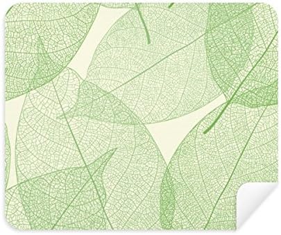Зелени Бели Листа Илюстрация на Модел, Плат За Почистване на Екрана за Пречистване на 2 елемента Замшевой Тъкан
