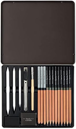 HNKDD 19 бр. Набор от инструменти за рисуване Пастели Професионалните Моливи За Рисуване с Въглен Комплекти