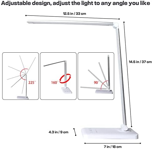 Led пълноценната Настолна лампа Kitys Fatch с USB порт за зареждане, 5 режима на осветление, 5 нива на яркост,