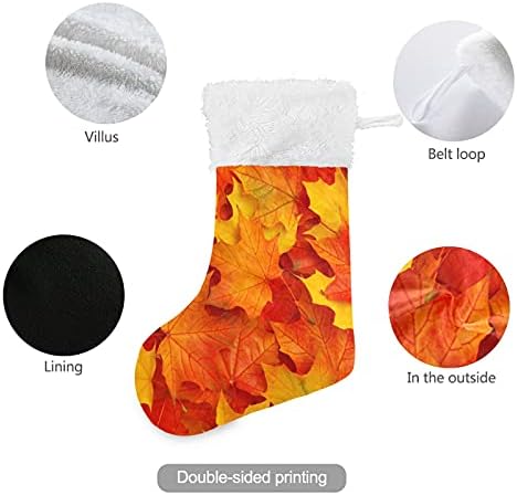 Коледни Чорапи ALAZA, Есенни Листа, Класически Персонални Декорации за Отглеждане в Голям размер за Семейни