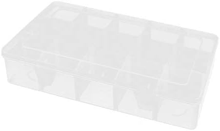 X-DREE Пластмасова кутия за съхранение на електронни компоненти с 15 отделения Куфар-контейнер (Пластмасова