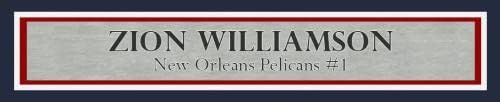 Снимка на Сион Уильямсона с автограф, в рамката на 16x20, Холографска снимка на фанатици , Ню Орлиънс Пеликанс
